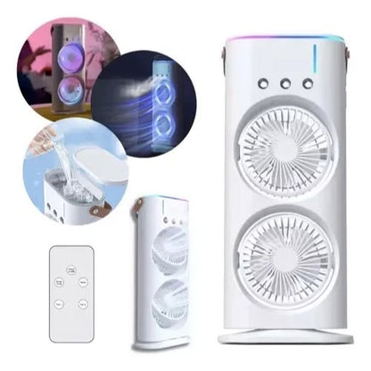 Portable USB Mini Air Cooler Dual Fan